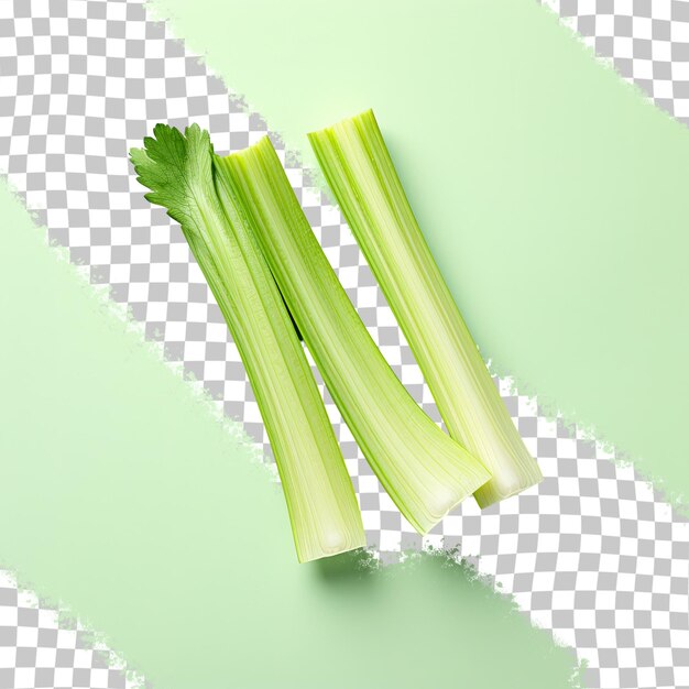 PSD celery slices against transparent background