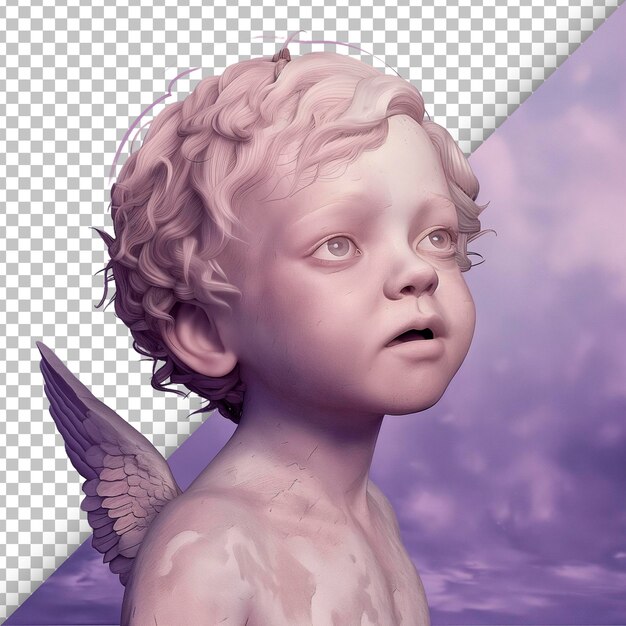 PSD celestial child with clear background focus