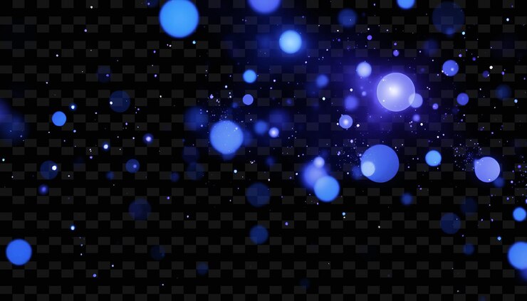 PSD celestial mirage shimmering orbs of soft heavenly blue and violet hues png sparking light texture