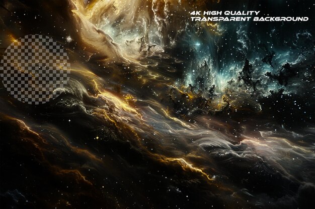 In the celestial symphony of the cosmos interstellar clo on transparent background