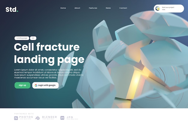 Cell fracture landing page