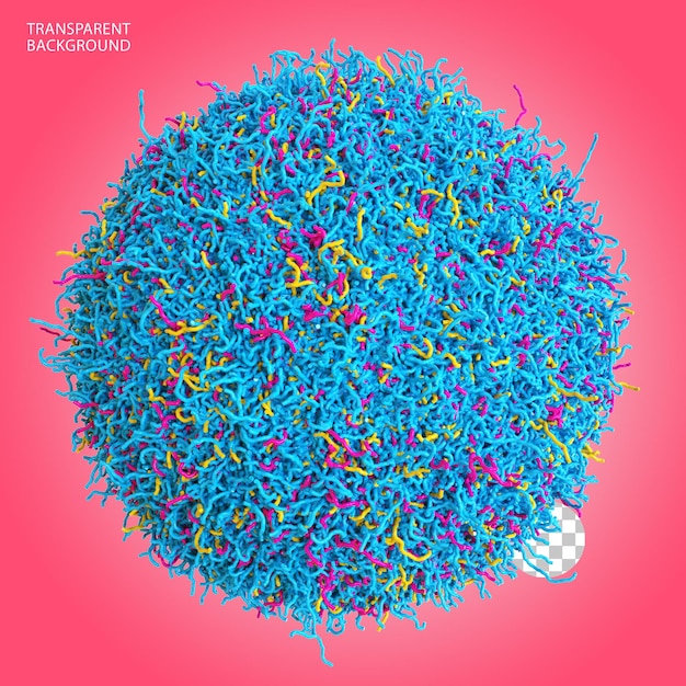 PSD cell molekul virus isolated 3d rendered illustration