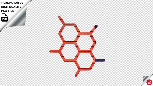 PSD cell tissue biology structure vector icon orange navy bricks textured psd transparent