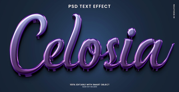 Celosia 3d editable text effect template