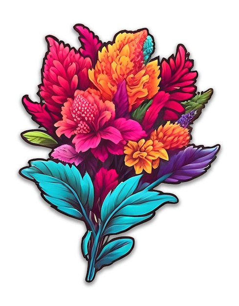 PSD celosia flower clipart design psd