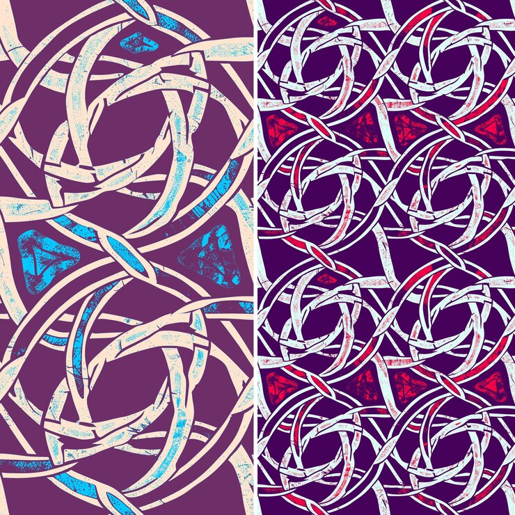 PSD celtic knotwork depicted in organic silhouettes with rough t creative abstract geometric vector