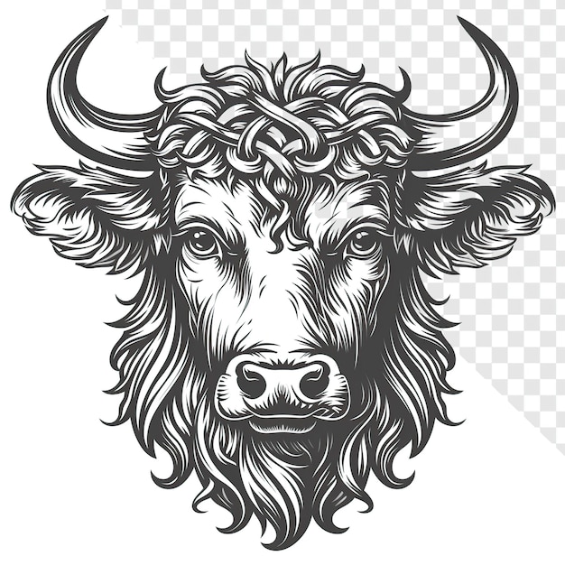 PSD celtic knotwork style niska rozdzielczość cute cow vector art