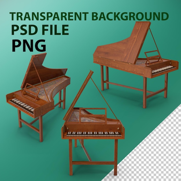 PSD cembalo muziekinstrument png