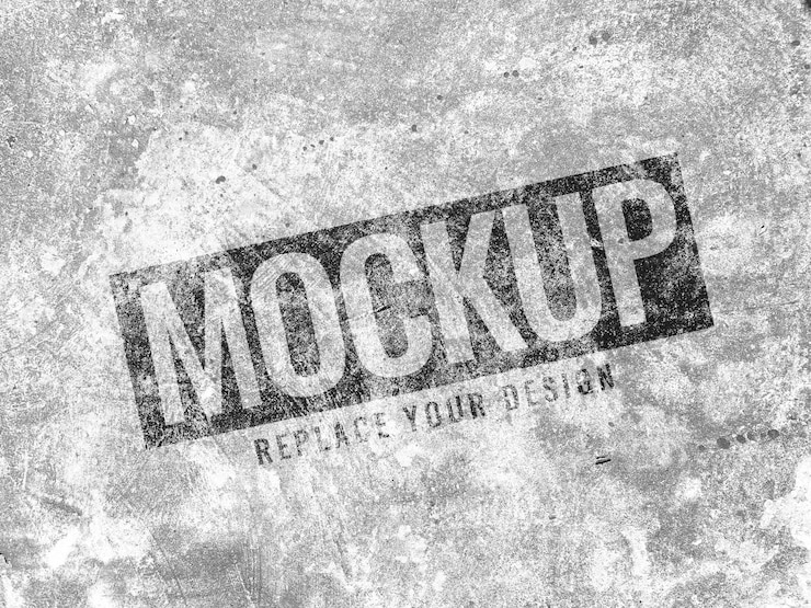 PSD cement muur mockup