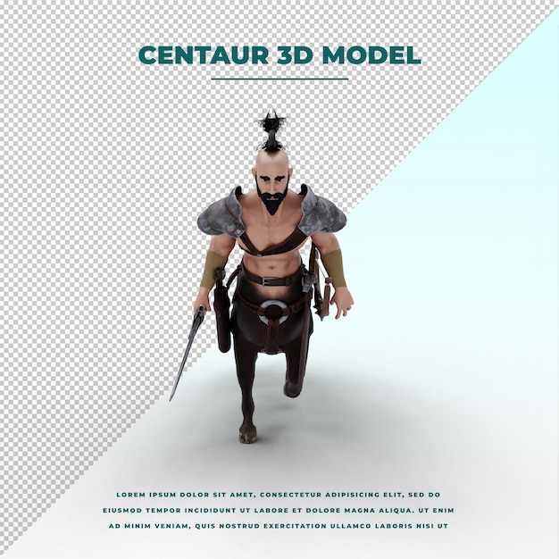 Centaur mitologia grecka istota pół człowiek pół koń na białym tle model