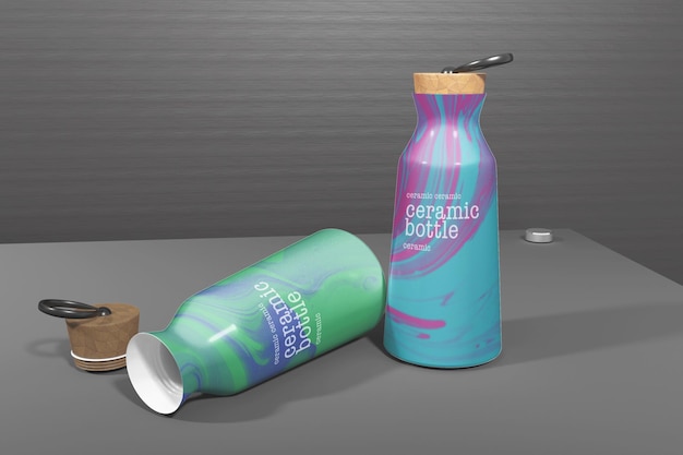 Ceramic bottle mockups