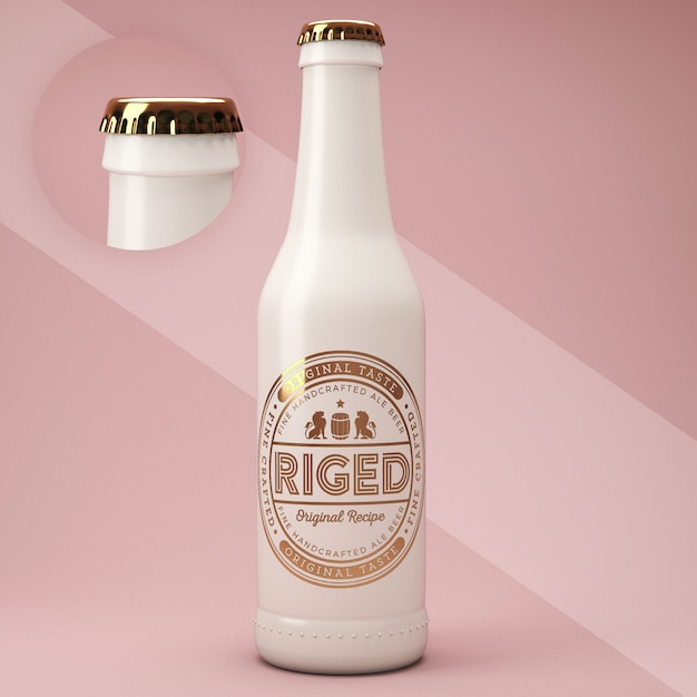 ceramic bottle psd mockup