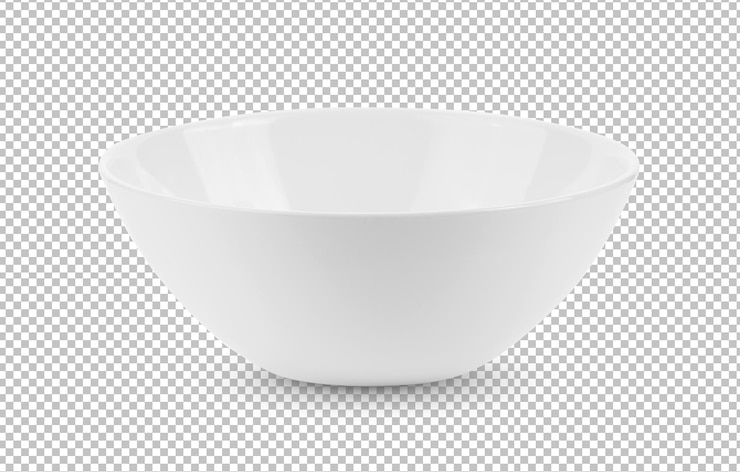 PSD ceramic bowl isolated on alpha layer