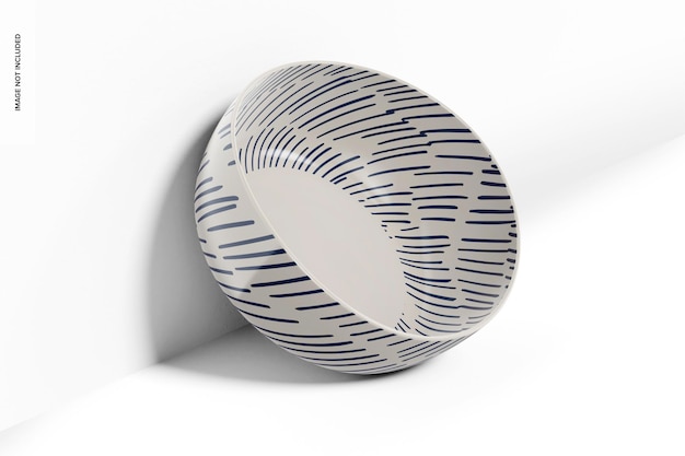 Ceramic bowl mockup, leaned