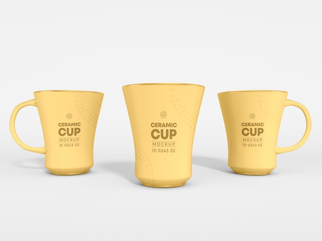 PSD mockup di branding della tazza di caffè in ceramica