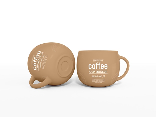 Mockup di branding della tazza di caffè in ceramica