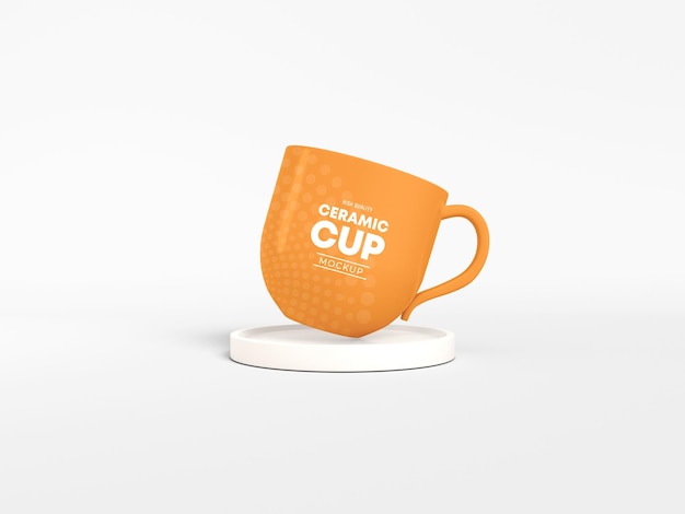 Ceramic coffee cup mockup