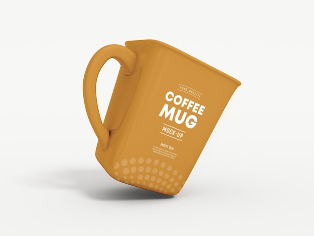 Ceramic coffee mug branding mockup