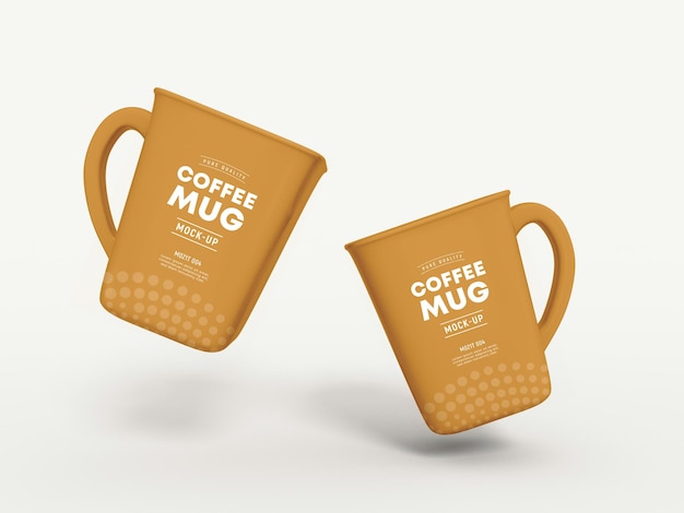 PSD ceramic coffee mug branding mockup