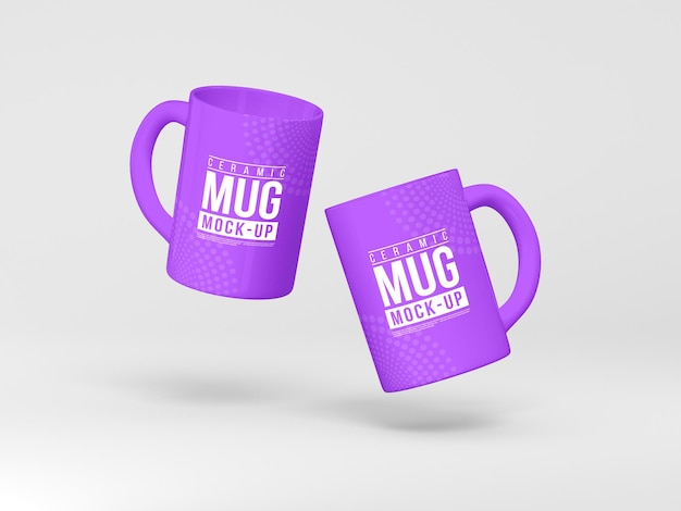 Ceramic coffee mug mockup