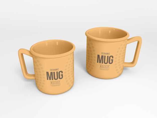 PSD ceramic coffee mug mockup