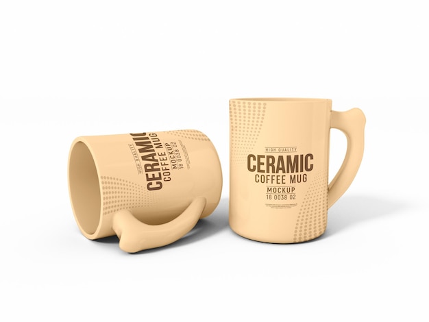 PSD ceramic coffee mug mockup