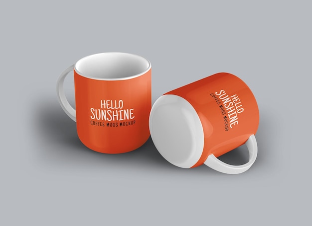 ceramic coffee mug mockups template