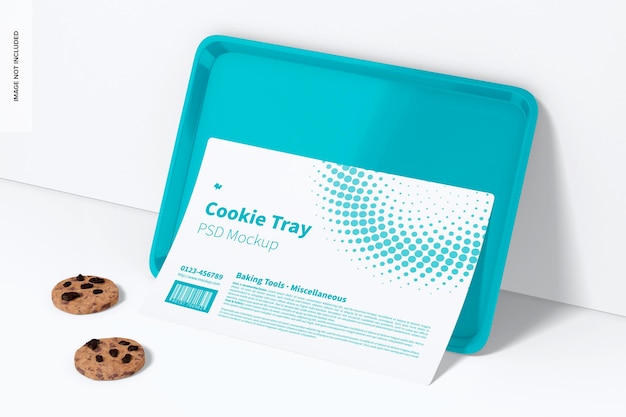 Ceramic cookie tray mockup, leaned 02