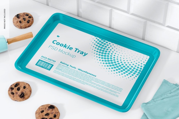 Ceramic cookie tray mockup