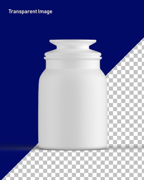 PSD ceramic jar on transparent background