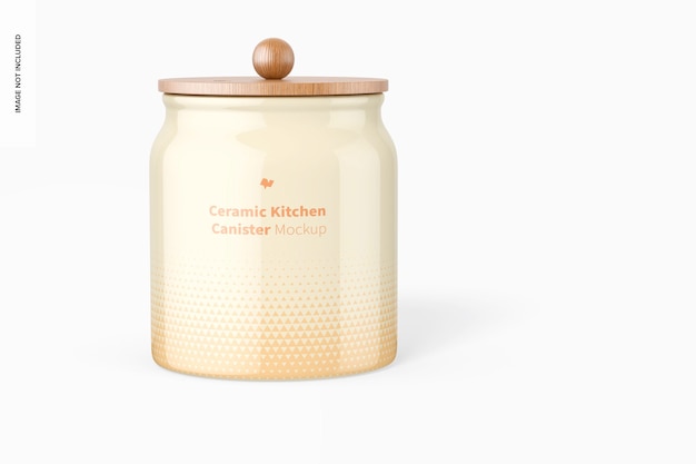 Ceramic kitchen canister mockup