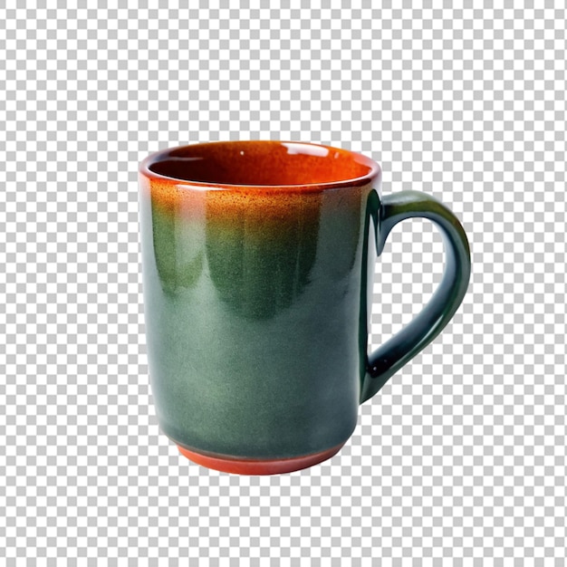 Ceramic mug isolated on a transparent background