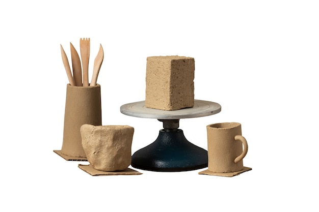 PSD ceramic objects isolated