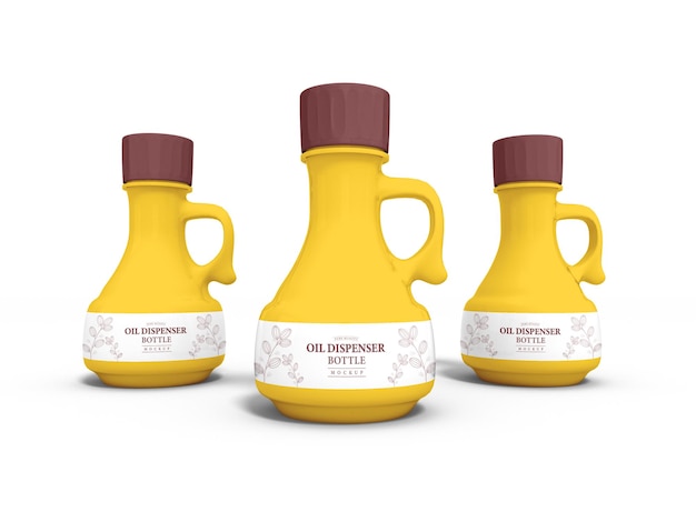 PSD mockup di bottiglia di dispenser di olio in ceramica