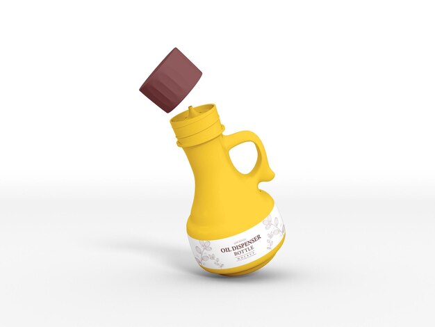 Ceramic Oil Dispenser Bottle Mockup