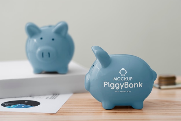 PSD ceramic piggybank for savings and finance