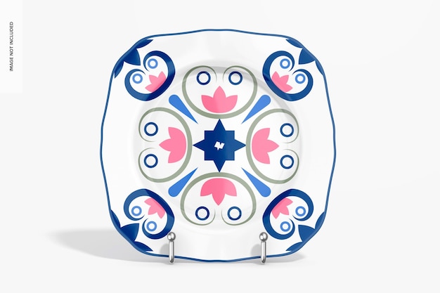 ceramic plate mockup front view