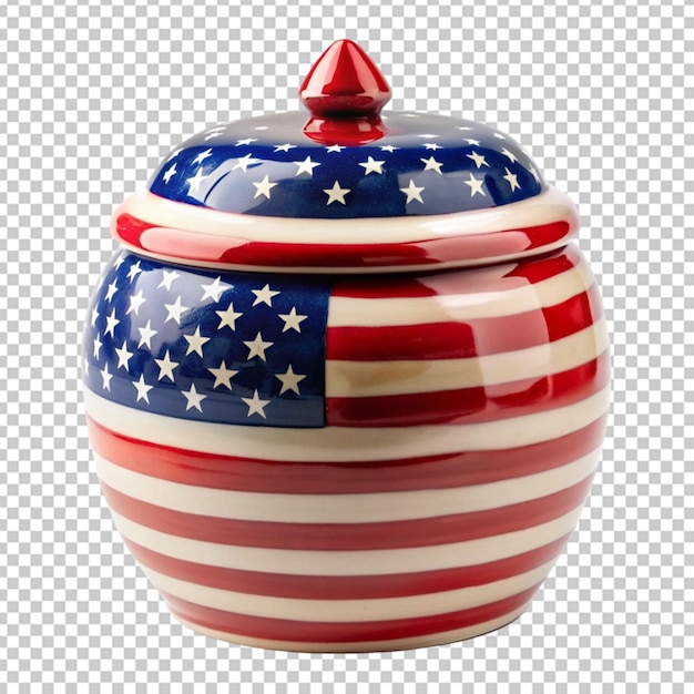 PSD ceramic pop with american flag