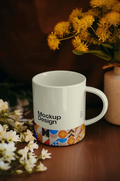 PSD ceramic pot mockup design