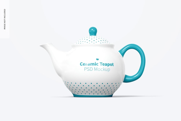 PSD ceramic teapot mockup