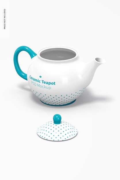 PSD ceramic teapot mockup