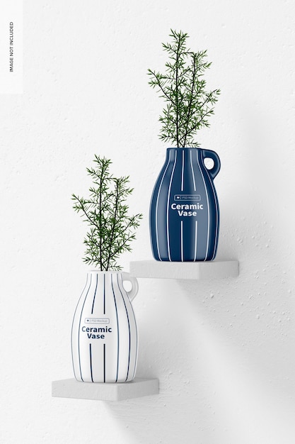 PSD ceramic vases mockup