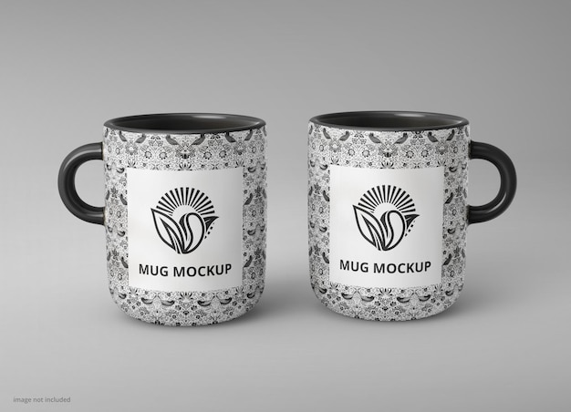 Ceramic white mug mockup