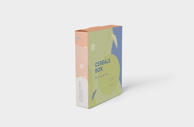 Mockup di scatola di imballaggio per cereali