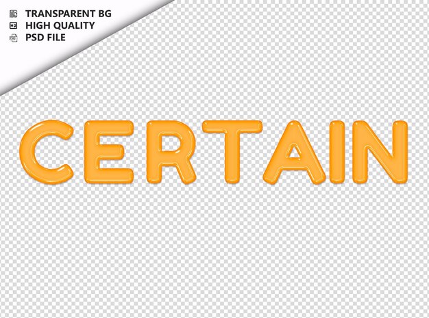 PSD certain typography yellow text glosy glass psd transparent