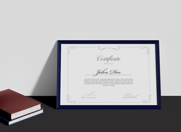 PSD certificaat vector mockup