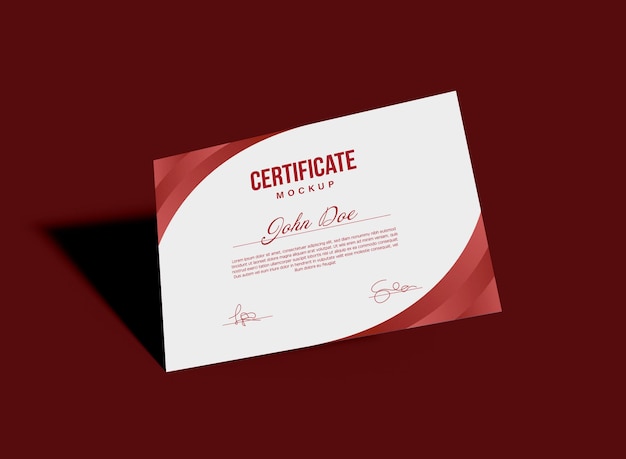 Certificaat vector mockup