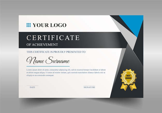 Certificaatsjabloon PSD