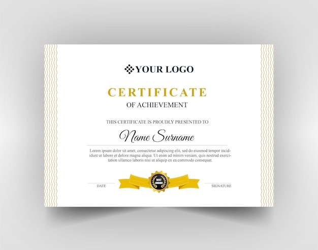 Certificaatsjabloon PSD