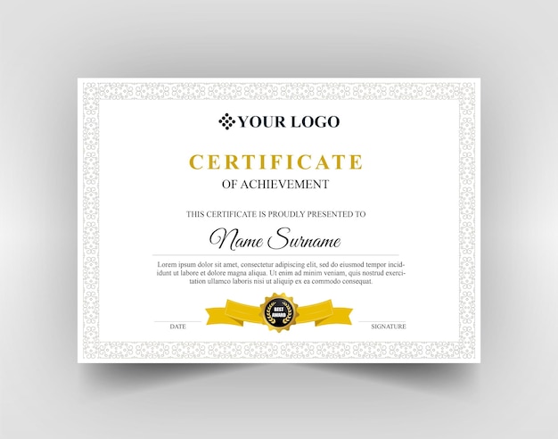 Certificaatsjabloon PSD